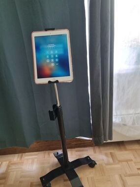 Tablet Floor Stand with White Tablet Holder
